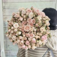 11 кустовых роз Полина 70+ см